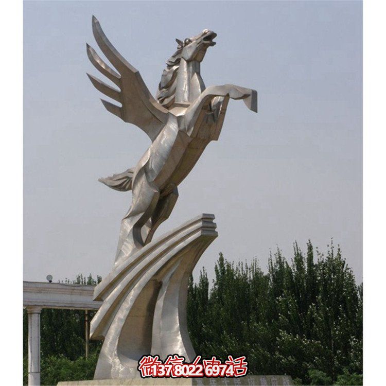 不銹鋼拉絲雕塑，點(diǎn)綴廣場、學(xué)校及園林景觀