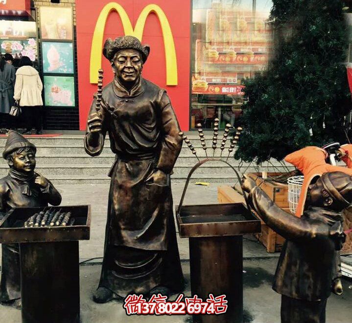 精美銅雕糖葫蘆，給您獨特的步行街體驗