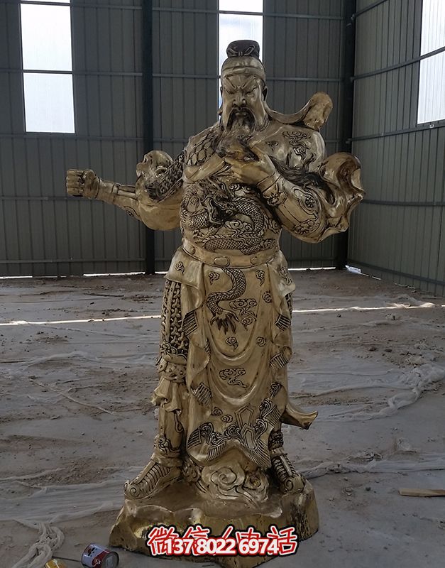 開業大吉，關公佛像黃銅雕塑，招財進寶