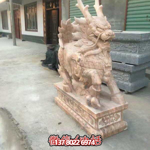 高端定制大理石石雕獅子雕塑，裝點大型庭院、別墅、門口，招財又安全