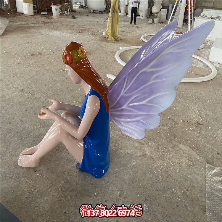 玻璃鋼仙子人物雕塑彩繪，為公共廣場增添美觀