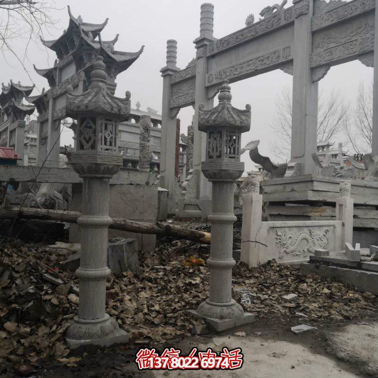 精美石雕創意石燈，提升庭院景觀美感