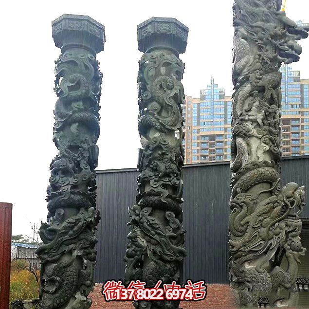 仿青石中國龍柱，為酒店門前增添靈動(dòng)氣息