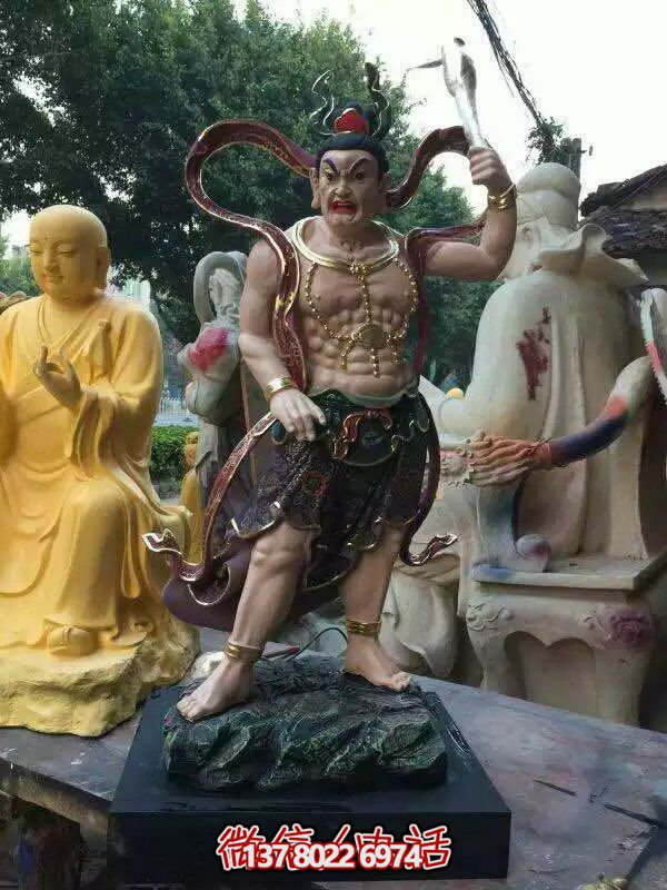 玻璃鋼八大金剛雕塑，護法神圣的守護