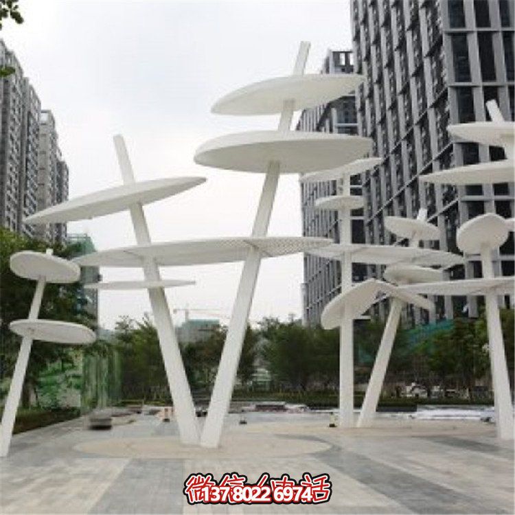 精美不銹鋼雕塑，點綴大型房地產廣場城市園林景觀