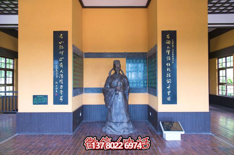 歐陽(yáng)詢(xún)鑄銅雕像，讓歷史文化名人永恒鐫刻