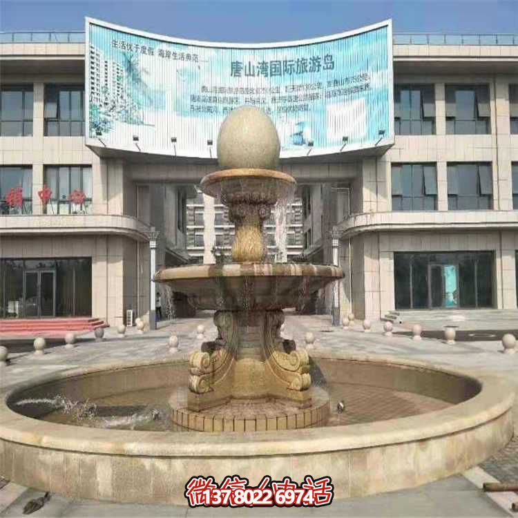 精致石雕噴泉，美化小區(qū)、別墅、大理石環(huán)境