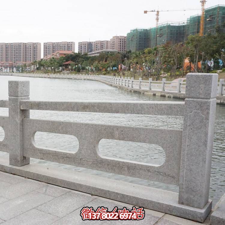 防護花崗巖石欄桿組合，完美裝飾湖邊公園