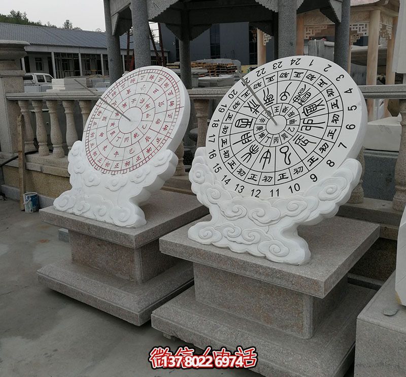 校園創意大理石石雕計時器日晷雕塑 校園創意大理石石雕計時器日晷雕塑