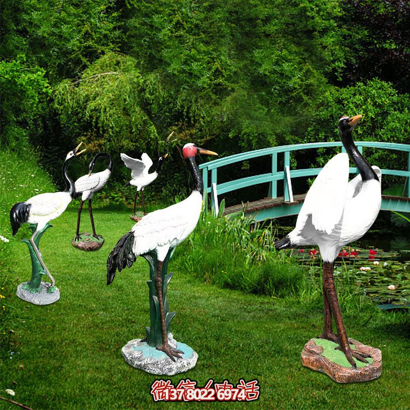 戶(hù)外園林景觀(guān)裝飾品玻璃鋼仙鶴雕塑 戶(hù)外園林景觀(guān)裝飾品玻璃鋼仙鶴雕塑