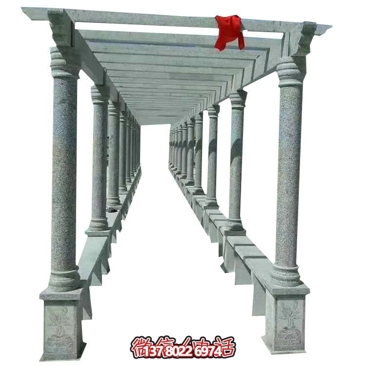花崗巖石柱長廊花架園林戶外擺放涼亭 花崗巖石柱長廊花架園林戶外擺放涼亭