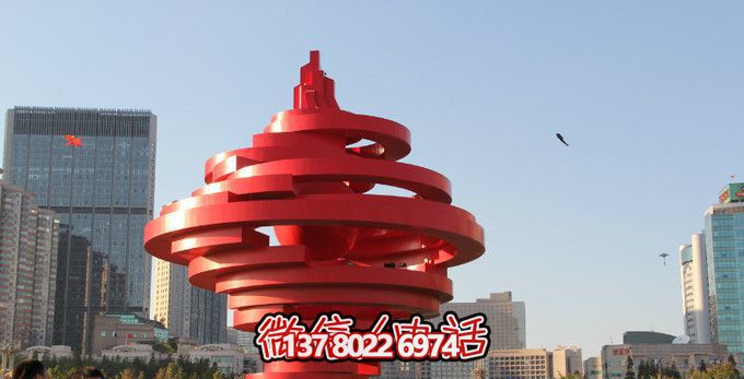 公園商廈創(chuàng)意玻璃鋼競技運(yùn)動火炬雕塑 公園商廈創(chuàng)意玻璃鋼競技運(yùn)動火炬雕塑