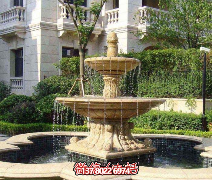 別墅小區(qū)景觀大型多層噴泉石雕 別墅小區(qū)景觀大型多層噴泉石雕