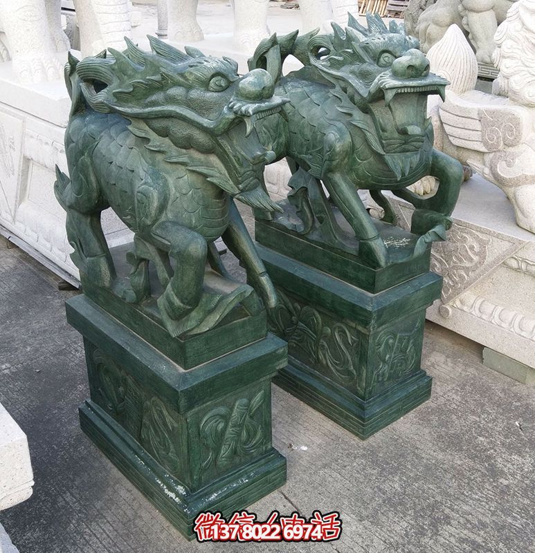 別墅門口青石石雕貔貅雕塑 別墅門口青石石雕貔貅雕塑