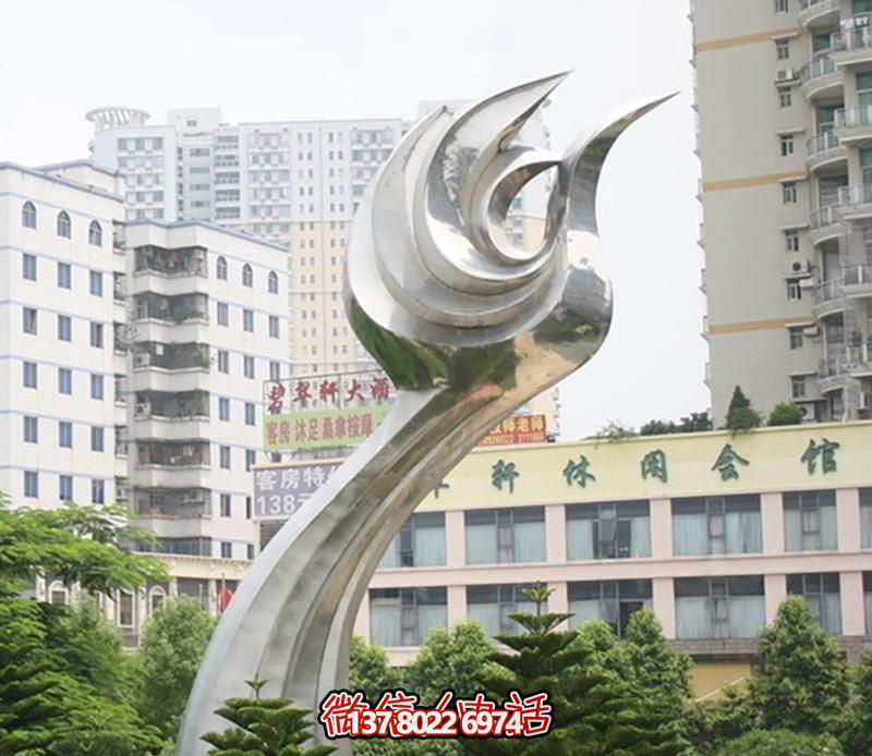 商業(yè)街大型不銹鋼創(chuàng)意海浪浪花雕塑 商業(yè)街大型不銹鋼創(chuàng)意海浪浪花雕塑