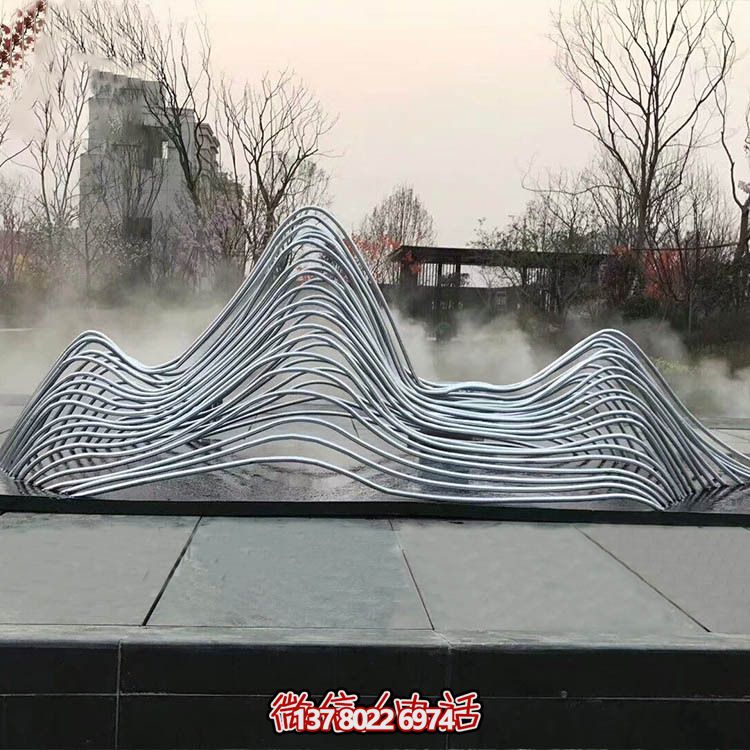 廣場(chǎng)水景不銹鋼鏤空雕塑假山 廣場(chǎng)水景不銹鋼鏤空雕塑假山