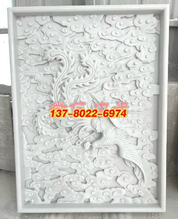 漢白玉浮雕?云間彩鳳 石雕景觀雕塑之祥瑞文化典范